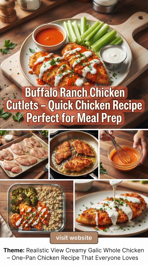 Buffalo Ranch Chicken Cutlets – Quick Chicken Recipe Perfect for Meal Prep