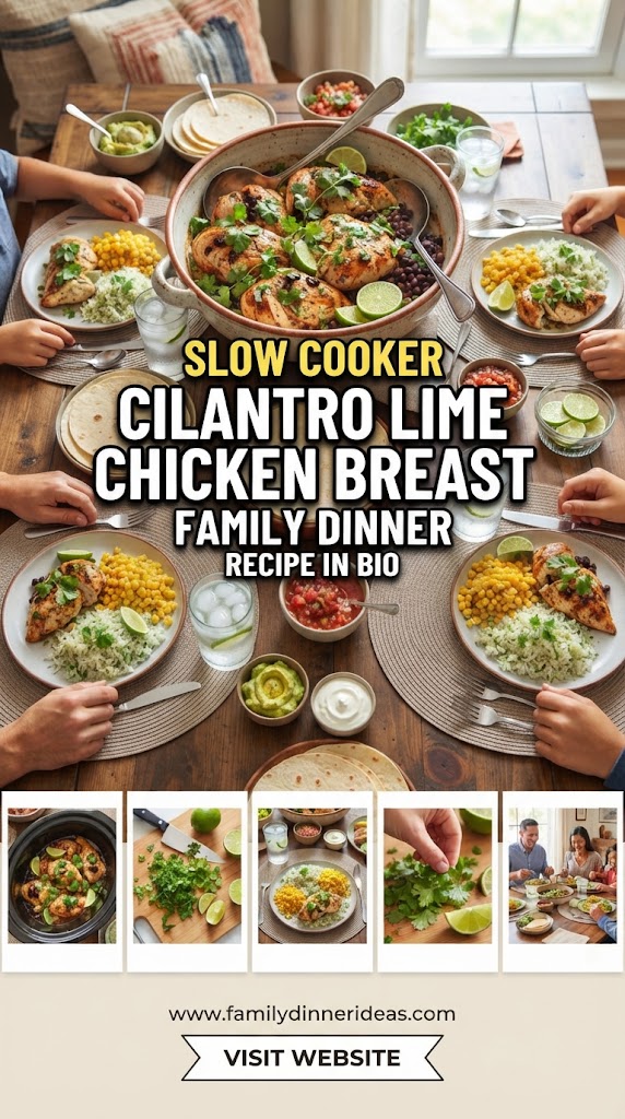 Slow Cooker Cilantro Lime Chicken Breast Family Dinner