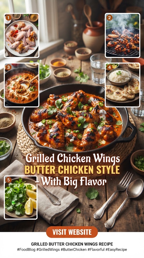 Grilled Chicken Wings Butter Chicken Style – With Big Flavor