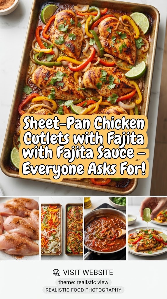 Sheet-Pan Chicken Cutlets with Fajita Sauce – Everyone Asks For