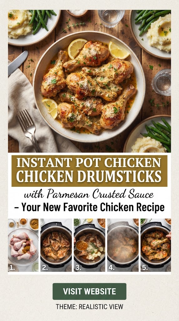 Instant Pot Chicken Drumsticks with Parmesan Crusted Sauce – Your New Favorite Chicken Recipe