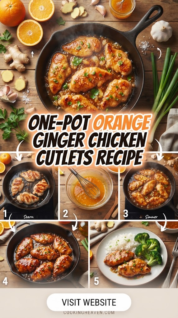 One-Pot Orange Ginger Chicken Cutlets Recipe