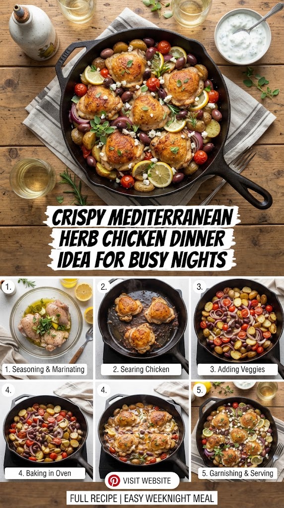 Crispy Mediterranean Herb Chicken Dinner Idea for Busy Nights